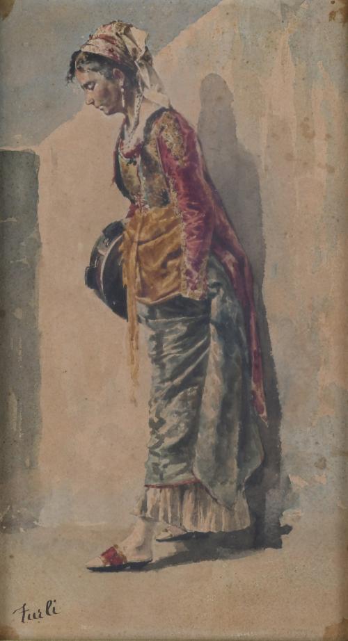 19TH CENTURY, SPANISH SCHOOL. "GYPSY WOMAN".