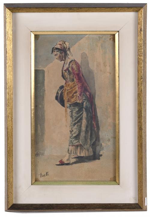 19TH CENTURY, SPANISH SCHOOL. "GYPSY WOMAN".