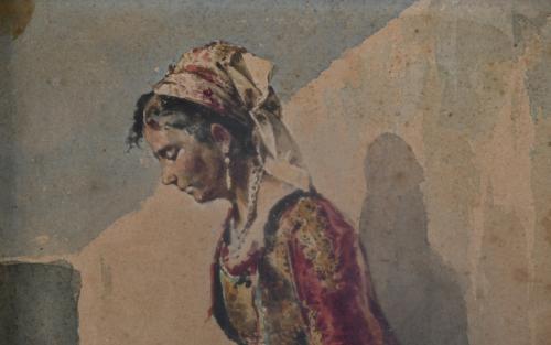 19TH CENTURY, SPANISH SCHOOL. "GYPSY WOMAN".