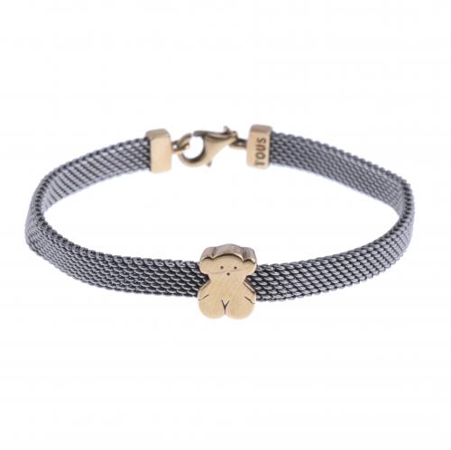 TOUS. STEEL AND GOLD BRACELET.