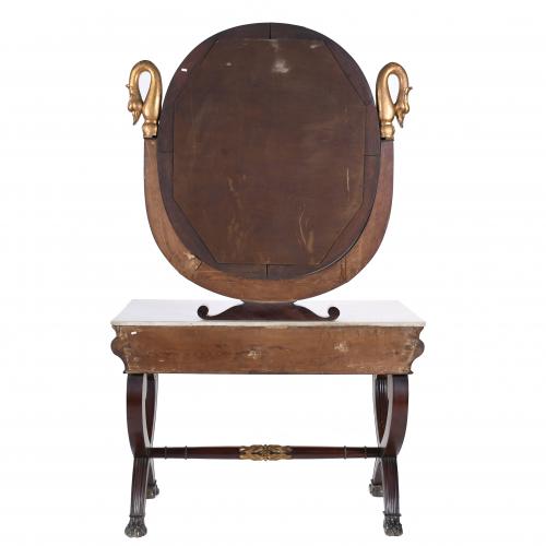 FERNANDINE CONSOLE WITH MIRROR, CIRCA 1820-1830.