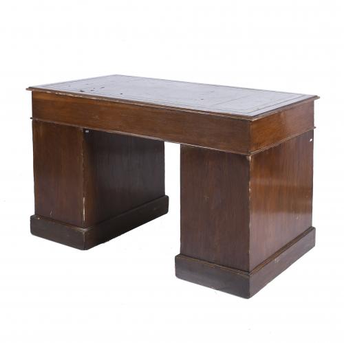 VICTORIAN DOUBLE WRITING DESK, LATE 19TH CENTURY.