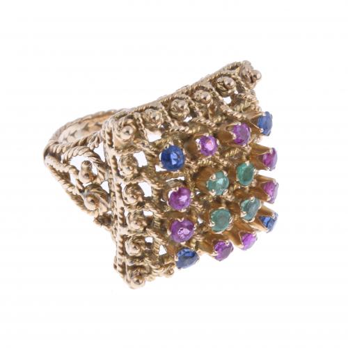 RING WITH GEMSTONES