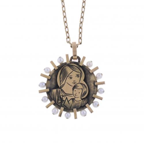 MEDAL-PENDANT DEPICTING MADONNA AND CHILD.