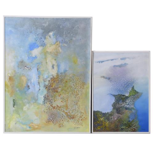 ISIDRO CAHUÉ (1961). "REFLEX D'UN NOI A L'AIGUA", 1994 and "FIGURE SKETCH", 1996.