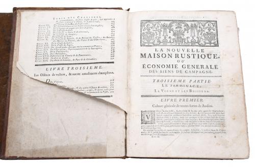 LOUIS LIGER (1658-1717).  "LA NOUVELLE MAISON RUSTIQUE OU É