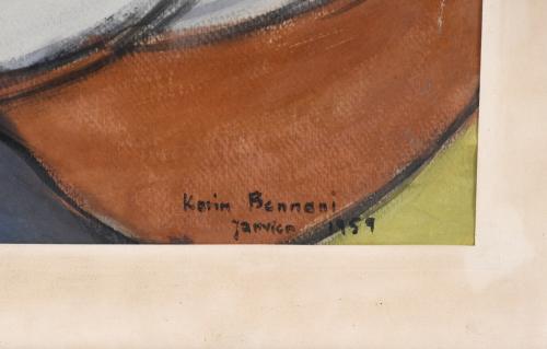 KARIM BANNANI (1936) "JOVEN CON CESTOS", 1959.