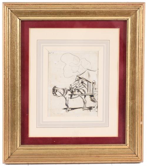 RAMÓN CASAS Y CARBO (1866-1932). "CARRO RUSIÑOL", circa 188