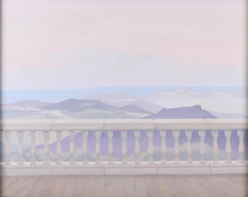 FRANCESC D'ASSIS CASADEMONT POU (1923-2007). "LANDSCAPE WITH A BALUSTRADE".