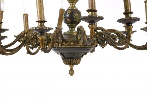 LARGE SPANISH CEILING LAMP, 20TH CENTURY.