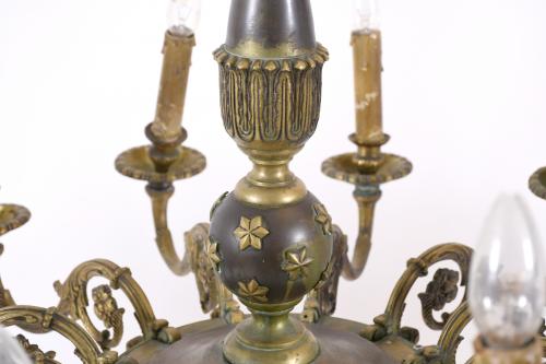 LARGE SPANISH CEILING LAMP, 20TH CENTURY.