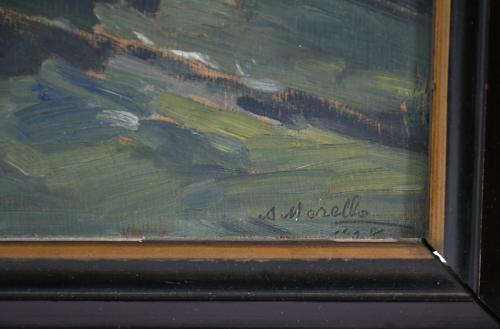 AMEDEO MERELLO (1890-1978). "VISTA RURAL", 1918.