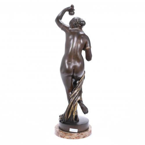 AFTER JEAN JACQUES PRADIER (1790-1852). "DANSEUSE NUE AUX C