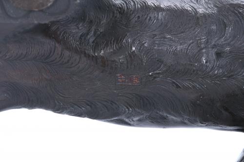 ESCULTURA JAPONESA "TIGRE RUGIENTE". PERÍODO MEIJI. SIGLO X