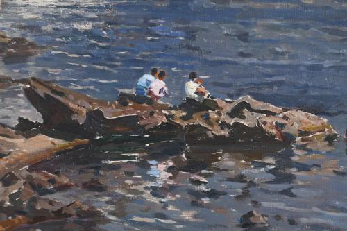 JOSEP PUIGDENGOLAS BARELLA (1906-1987). "VISTA DEL PORT DE 