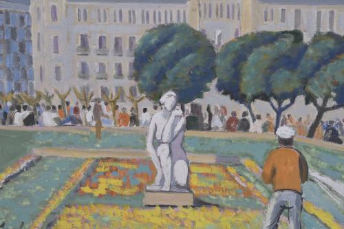 JORDI CURÓS (1930-2017). "PLAZA CATALUÑA".