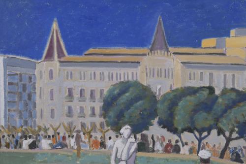 JORDI CURÓS (1930-2017). "PLAZA CATALUÑA".