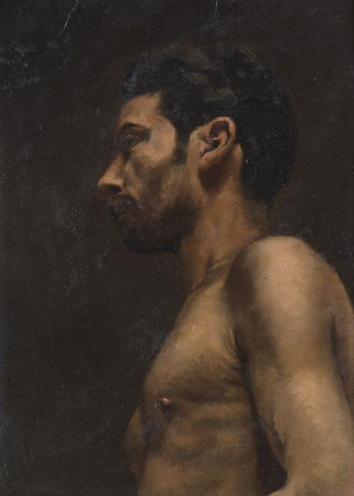 19TH CENTURY CATALAN SCHOOL. "MALE ACADEMIC PORTRAIT".