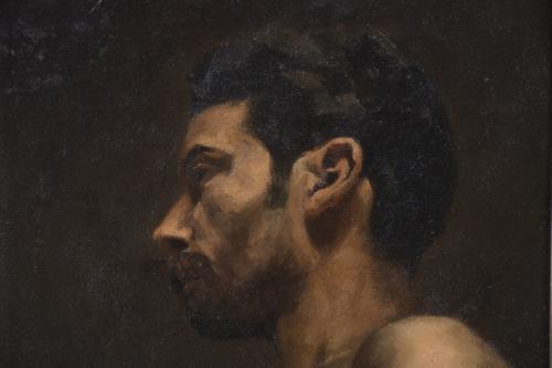 19TH CENTURY CATALAN SCHOOL. "MALE ACADEMIC PORTRAIT".