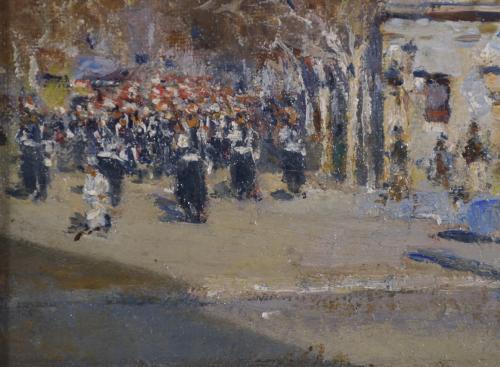 JOAN ROIG Y SOLER (1852-1909). "PROCESSION/PARADE".
