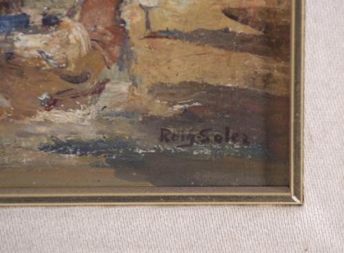 JOAN ROIG Y SOLER (1852-1909). "CARDBOAD HORSES".