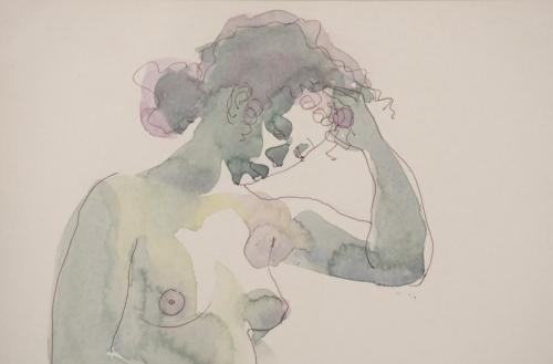 EMILIA CASTAÑEDA (1943) PAIR OF FEMALE NUDES, 1982.