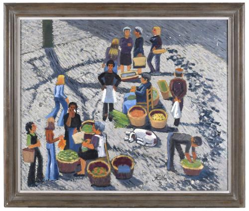 JORDI CURÓS (1930-2017).   "MERCADO PLAZA DR. TREMOLS", 197