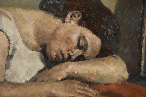 JOSEP MARIA MALLOL SUAZO (1910-1986). "FIGURA APOYADA".