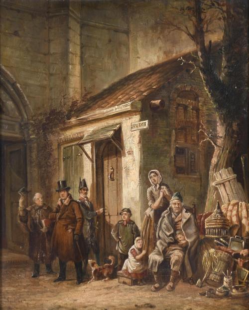 19TH CENTURY EUROPEAN SCHOOL. "THE EVICTED".