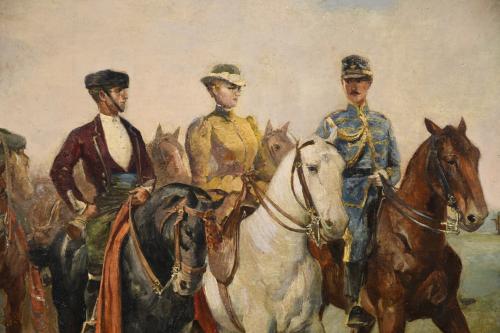 ATRIBUIDO A JOSEP CUSACHS (1851-1908). "ROMERIA".
