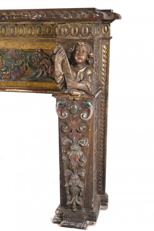 CATALAN SCHOOL FIREPLACE, 19TH CENTURY.  