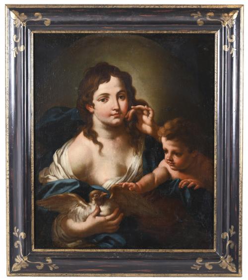 FRENCH SCHOOL, LATE 17TH CENTURY. "MADONNA AND CHILD AND A 