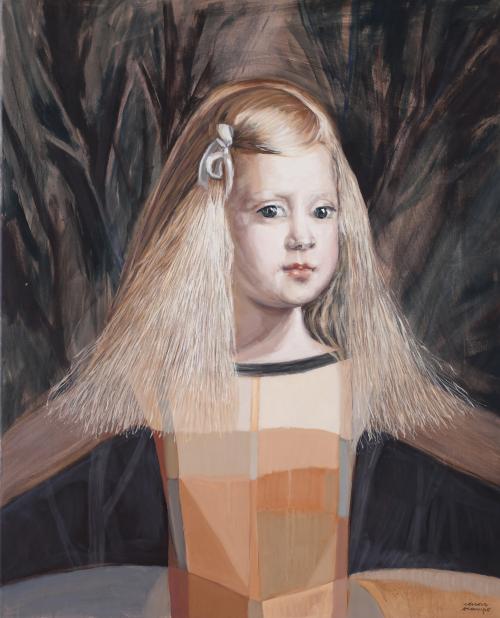 MERCEDES CASAS OCAMPO (20TH CENTURY). "RETRATO DE MARGARITA".