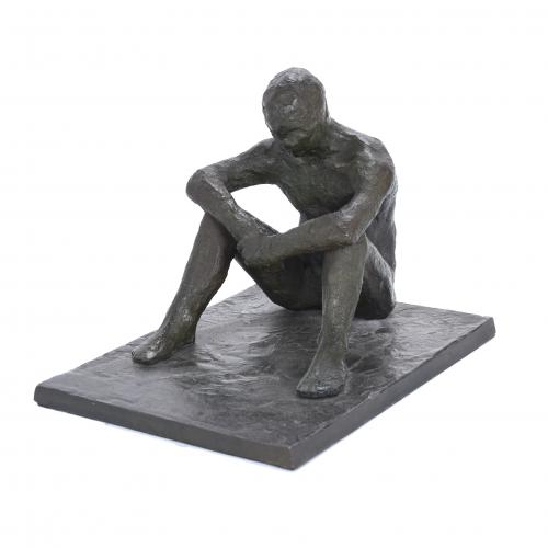 NORIA MABASA VIDA (1938). "REFLECTIVE MAN", LATE 20TH CENTURY.