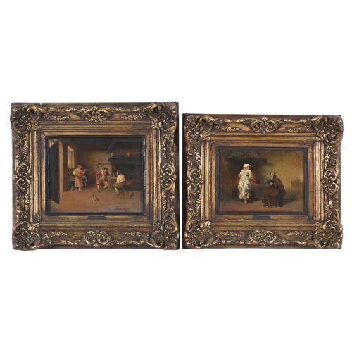 AFTER MODELS BY CAMILLO INNOCENTI (1871-1961). Pair of genr