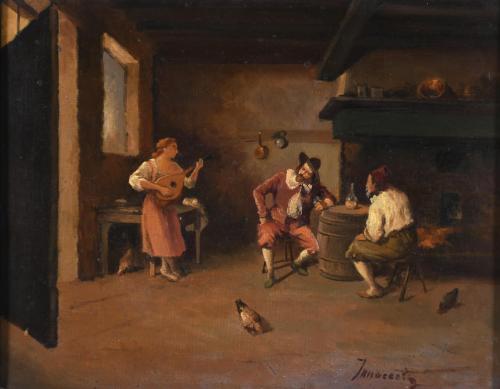 AFTER MODELS BY CAMILLO INNOCENTI (1871-1961). Pair of genr