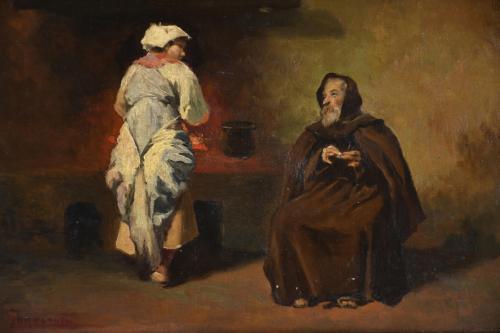 AFTER MODELS BY CAMILLO INNOCENTI (1871-1961). Pair of genr