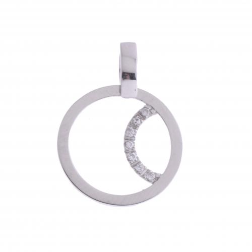 COLGANTE CIRCULAR CON DIAMANTES.