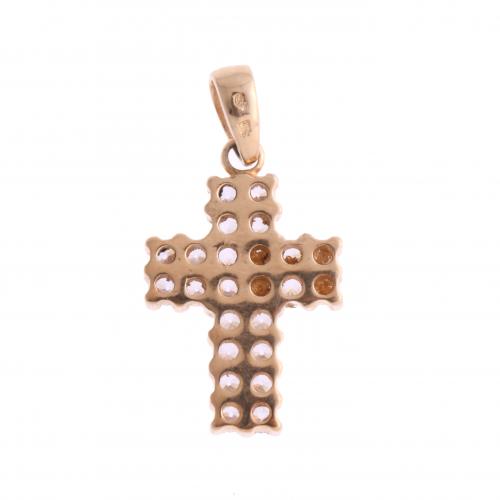 CROSS PENDANT WITH ZIRCONS.