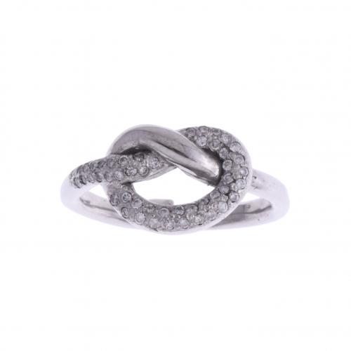 KNOT RING WITH DIAMONDS.