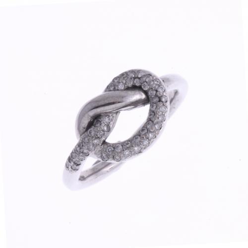 KNOT RING WITH DIAMONDS.