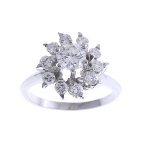 DIAMONDS ROSETTE RING.