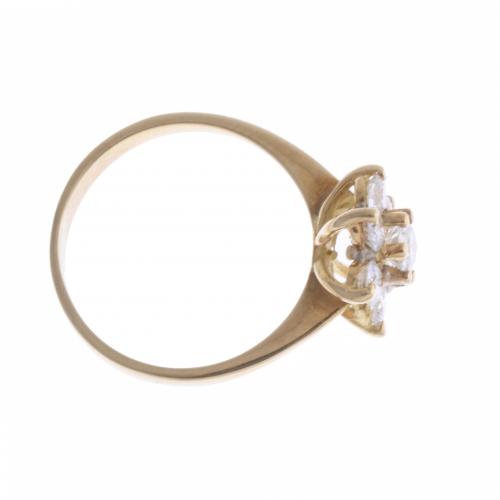 DIAMONDS ROSETTE RING.