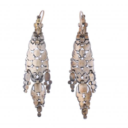 CATALAN EARRINGS, EARLY 19TH CENTURY.