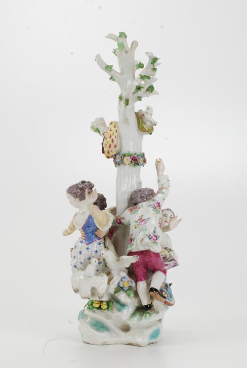 "COUNTRY SCENE", GERMAN FIGURAL GROUP, 20TH CENTURY.