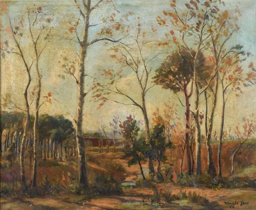 VICENTE CASALS GRAU (1916). "PAISAJE", 1950.