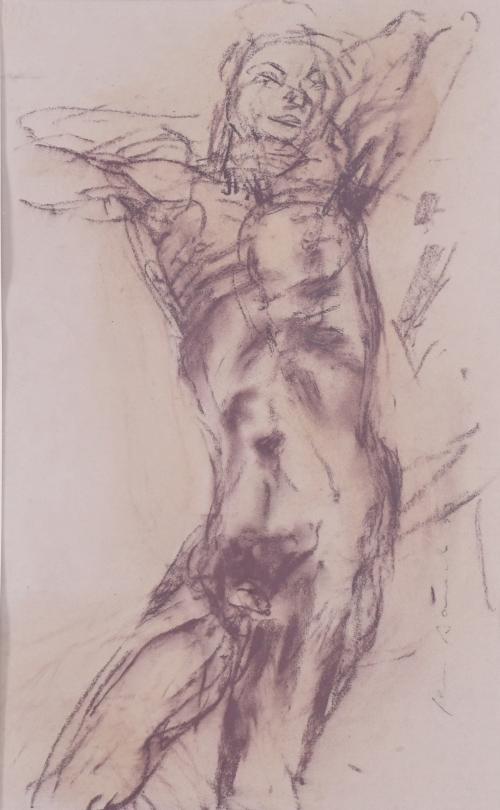JAN BAUCH (1898-1995). "DESNUDO MASCULINO", años 50.