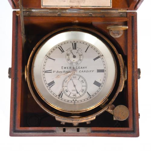EWER & LEAHY. RELOJ CRONÓMETRO DE BARCO, 1923.