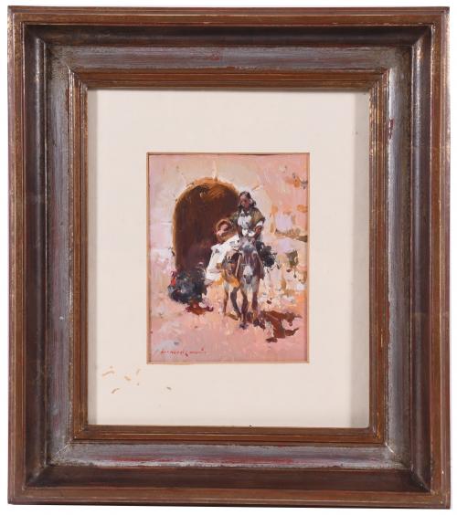 JOSE ANTONIO HERNANDEZ MARTIN (1940-2001).  "GITANA Y BURRO