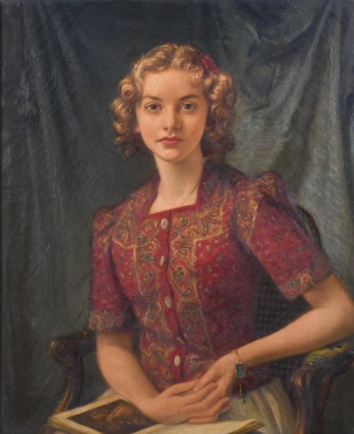 PETER ALEXANDER HAY (1866-1952). "RETRATO DE JOVEN", 1939.
